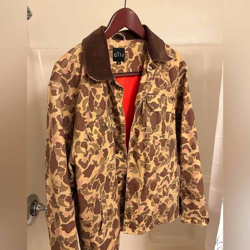 Qilo Tactical Grandad Chore Coat in Frog skin camo